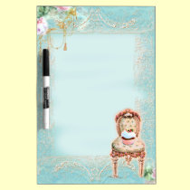 Cupcake & Victorian Chair dry erase boards