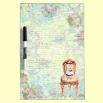 Cupcake & Victorian Chair dry erase boards