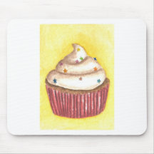 Cupcake with Star Sprinkles Mouse Pads