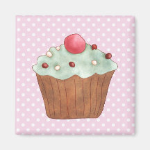 Cupcakes Cakes Pastry Magnet
