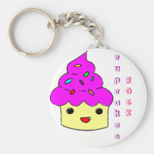 cupcakes rock key chain