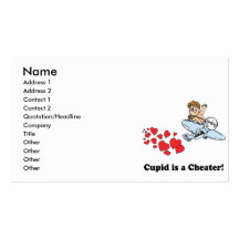 cupid is a cheater business cards