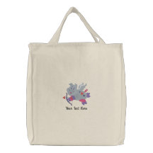 Cupid Pig - customise Embroidered Bag