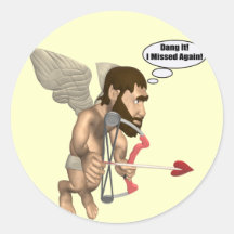 Cupid's Arrow T-shirts and Gifts Round Sticker