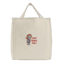 Cupid's Naughty Helper Embroidered Bag