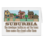 Curb Suburbia Tree Lover Greeting Card