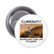 Curiosity Searching For Life On Mars (Mars Rover) Button