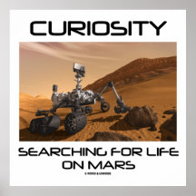 Curiosity Searching For Life On Mars (Mars Rover) Posters