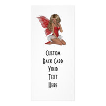 Curly Blonde 3D Fairy in Pink Rack Cards
