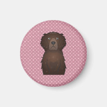 Curly-Coated Retriever Cartoon Refrigerator Magnets