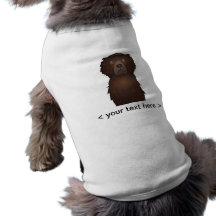 Curly Coated Retriever Cartoon Personalised Pet Tshirt