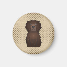 Curly Coated Retriever Cartoon Refrigerator Magnet
