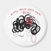 curly girl magnet