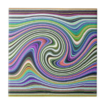 Curved Layers of Colors Tiles
