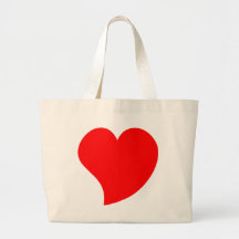 Curvy Red Heart Bags
