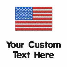 Custom American Flag Embroidered Golf Shirt Polo