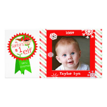 Custom Baby's Christmas Photo Card