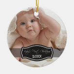 Custom Baby's First Christmas Ornament (black)
