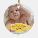 Custom Baby's First Christmas Ornament (lemon)