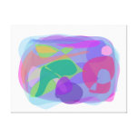 Custom Background Color Cloud Stretched Canvas Print