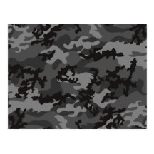 Custom Black Camo Postcard