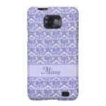 Custom Blue & White Damask Samsung Galaxy Case