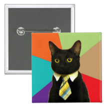 Custom Business Cat Button