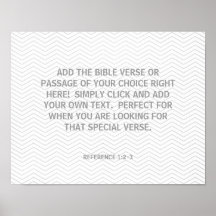 Custom Christian Bible verse, poster print