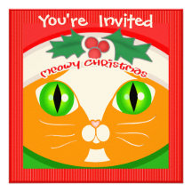 Custom Christmas Cute Santa Santa Party Invitation