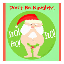 Custom Christmas Naughty Santa Party Invitation