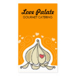 Custom color garlic cloves chef catering biz card business cards
