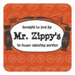Custom color retro salt pepper mill catering label stickers