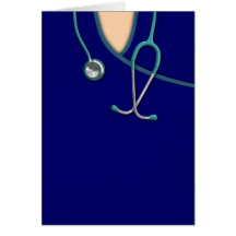 Custom Colour Medical Scrubs Greeting Card