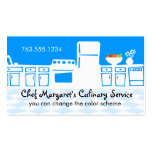 Custom colour retro kitchen cooking baking biz car business card template
