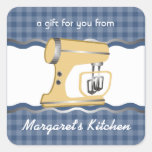 Custom colour retro stand mixer baking gift label stickers
