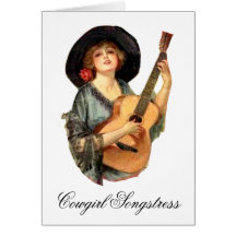 Custom Cowgirl Songstress Card