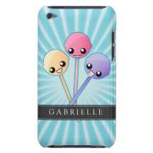 Custom Cute Lollipops Barely There iPod Case