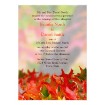 Custom Fall Wedding Invitations