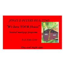 Custom Fancy Red Business card