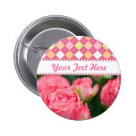 Custom Flower Print  Button