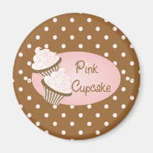 Custom for Pink Cupcake Fridge Magnets