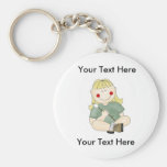 Custom Girl Camping Keychain