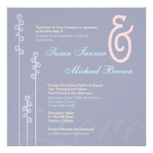 ::custom: Hollyhock & Ampersand Bilingual Wedding Custom Invitations
