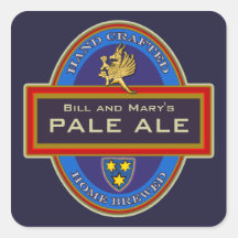 Custom Homemade Beer Labels Square Sticker