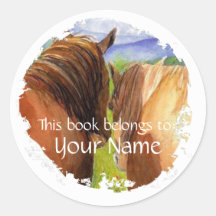 Custom Horse, Equestrian, Book Plate Stickers