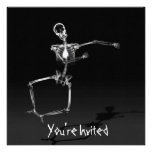 CUSTOM INVITES - X-Ray Skeleton Joy Leap - B&W