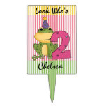Custom Look Who's 2 Froggy Birthday Cake Topper
