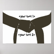 Custom Martial Arts Brown Belt Poster Print