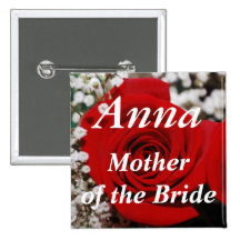 Custom Mother of the Bride Pinback Button