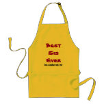 Custom Name or Sentiment Best Sis Ever V2 Aprons